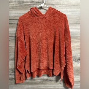 Aerie cropped corduroy hoodie